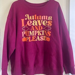 Autumn Leaves Graphic Sweatshirt